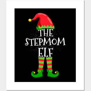 stepmom Elf Family Matching Christmas Group Funny Gift Posters and Art